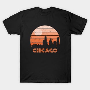 Retro Sunset Chicago T-Shirt